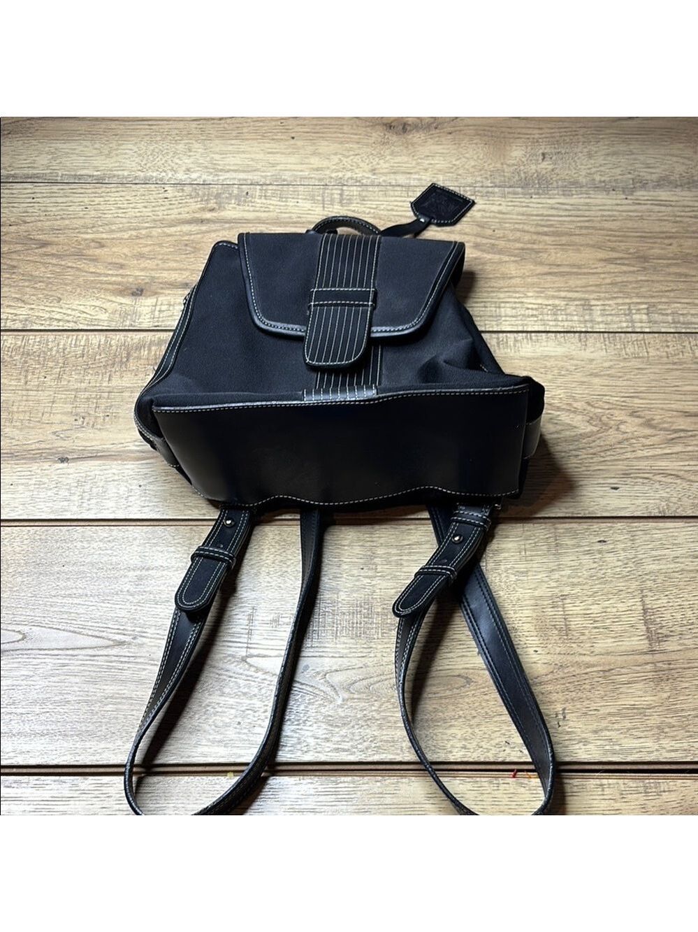 Anne Klein Black Nylon Small Backpack